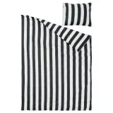 IKEA SLÅNHÖSTMAL (ИКЕА СЛОНХОСТМАЛ) — Пододеяльник и наволочка, черный/белый/полосатый, 150x200/50x60 см — фото 5