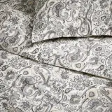 IKEA RODGERSIA (ИКЕА РОДГЕРСИА) — Пододеяльник и наволочка, серый/белый, 150x200/50x60 см — фото 4