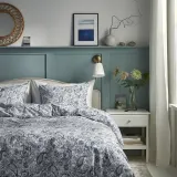IKEA RODGERSIA (ИКЕА РОДГЕРСИА) — Пододеяльник и наволочка, синий/белый, 150x200/50x60 см — фото 2