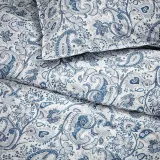 IKEA RODGERSIA (ИКЕА РОДГЕРСИА) — Пододеяльник и наволочка, синий/белый, 150x200/50x60 см — фото 4