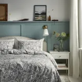 IKEA RODGERSIA (ИКЕА РОДГЕРСИА) — Пододеяльник и 2 наволочки, серый/белый, 200x200/50x60 см — фото 2