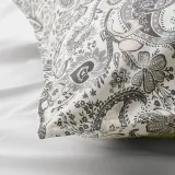 IKEA RODGERSIA (ИКЕА РОДГЕРСИА) — Наволочка, серый/белый, 50x60 см — фото 2