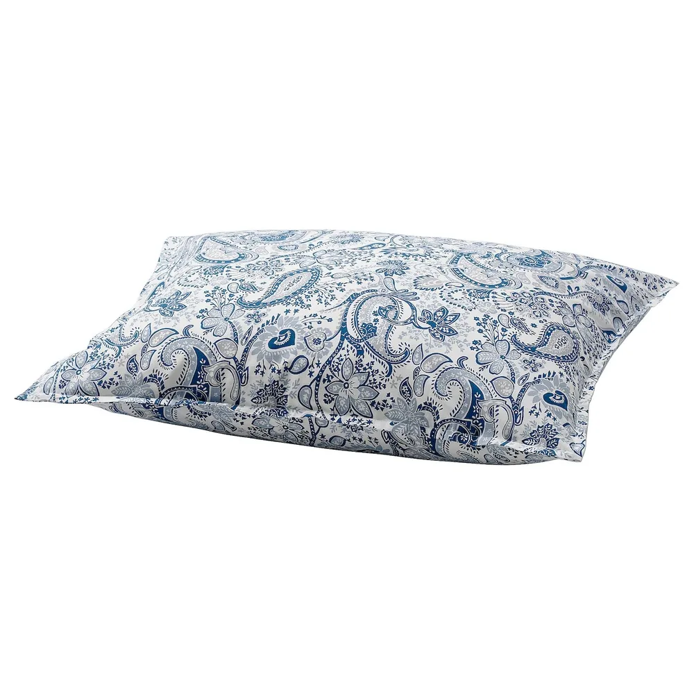 IKEA RODGERSIA (ИКЕА РОДГЕРСИА) — Наволочка, синий/белый, 50x60 см
