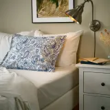 IKEA RODGERSIA (ИКЕА РОДГЕРСИА) — Наволочка, синий/белый, 50x60 см — фото 3