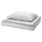 IKEA PILTANDVINGE (ИКЕА ПИЛТАНДВИНГЕ) — Пододеяльник и наволочка, серый, 150x200/50x60 см — фото 1
