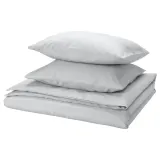 IKEA PILTANDVINGE (ИКЕА ПИЛТАНДВИНГЕ) — Пододеяльник и 2 наволочки, серый, 200x200/50x60 см — фото 1