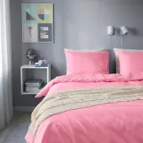 IKEA PILTANDVINGE (ИКЕА ПИЛТАНДВИНГЕ) — Пододеяльник и 2 наволочки, светло-розовый, 200x200/50x60 см — фото 3