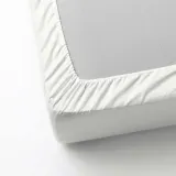 IKEA NATTJASMIN (ИКЕА НАТТЙАСМИН) — Простыня на резинке, белая, 140x200 см — фото 4