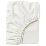 IKEA NATTJASMIN (ИКЕА НАТТЙАСМИН) — Простыня на резинке, белая, 180x200 см — фото 1