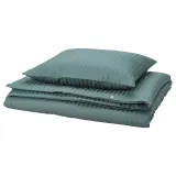IKEA NATTJASMIN (ИКЕА НАТТЙАСМИН) — Пододеяльник и наволочка, сине-зеленый, 150x200/50x60 см — фото 1
