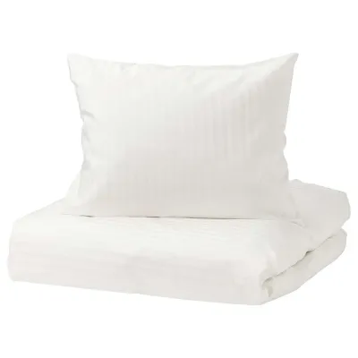 IKEA NATTJASMIN (ИКЕА НАТТЙАСМИН) — Пододеяльник и 2 наволочки, белый, 200x200/50x60 см
