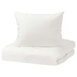 IKEA NATTJASMIN (ИКЕА НАТТЙАСМИН) — Пододеяльник и 2 наволочки, белый, 200x200/50x60 см — фото 1