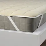 IKEA KEJSAROLVON (ИКЕА КЕЙСАРОЛВОН) — Наматрасник, бежево-голубой, 140x200 см — фото 6