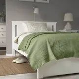 IKEA INDIRA (ИКЕА ИНДИРА) — Покрывало, серо-зеленое, 150x250 см — фото 3