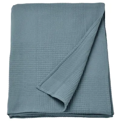 IKEA INDIRA (ИКЕА ИНДИРА) — Покрывало, темный серо-голубой, 150x250 см