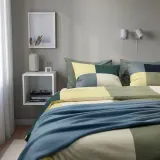 IKEA BRUNKRISSLA (ИКЕА БРУНКРИССЛА) — Пододеяльник и 2 наволочки, зеленый/мультиколор, 200x200/50x60 см — фото 3