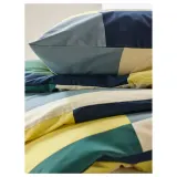 IKEA BRUNKRISSLA (ИКЕА БРУНКРИССЛА) — Пододеяльник и 2 наволочки, зеленый/мультиколор, 200x200/50x60 см — фото 6