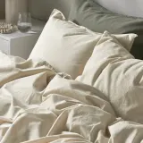 IKEA ÄNGSLILJA (ИКЕА ЭНГСЛИЛЙА) — Пододеяльник и наволочка, натуральные, 150x200/50x60 см — фото 3