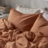 IKEA ÄNGSLILJA (ИКЕА ЭНГСЛИЛЙА) — Пододеяльник и наволочка, красно-коричневый, 150x200/50x60 см — фото 3