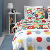 IKEA BRUKSVARA (ИКЕА БРУКСВАРА) — Одеяло, разноцветное/узорчатое, 120x160 см — фото 6