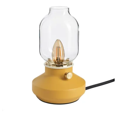IKEA TÄRNABY (ИКЕА ТЭРНАБУ) — Настольная лампа, темно-желтая с регулировкой яркости, 25 см
