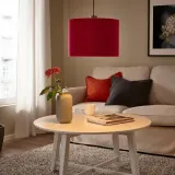 IKEA SUNNEBY (ИКЕА СУННЕБЙ) — / MOLNSKIKT Подвесной светильник, черный/темно-красный бархат, 33 см — фото 2