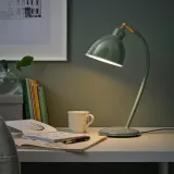 IKEA RÖDFLIK (ИКЕА РОДФЛИК) — Настольная лампа, серо-зеленая — фото 2
