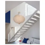 IKEA RISBYN (ИКЕА РИСБЙН) — Абажур для подвесного светильника, луковицеобразный/белый, 57 см — фото 4