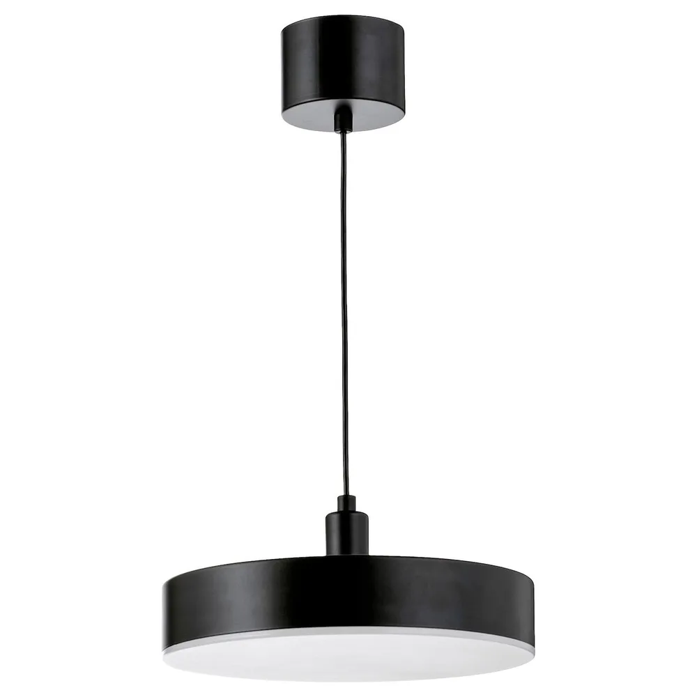 IKEA NYMÅNE (ИКЕА НУМОНЕ) — Светодиодный подвесной светильник, беспроводная регулировка яркости белый спектр/антрацит, 38 см