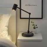 IKEA NYMÅNE (ИКЕА НУМОНЕ) — Настольная лампа с зарядным устройством Индукционное зарядное устройство, антрацит — фото 3