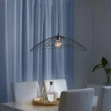 IKEA MOTSJÖ (ИКЕА МОТШО) — Абажур для подвесного светильника, черный, 60x40 см — фото 2