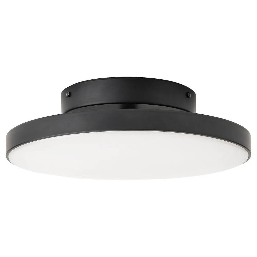 IKEA KABOMBA (ИКЕА КАБОМБА) — Потолочный светодиодный светильник, матовый/черный, 36 см