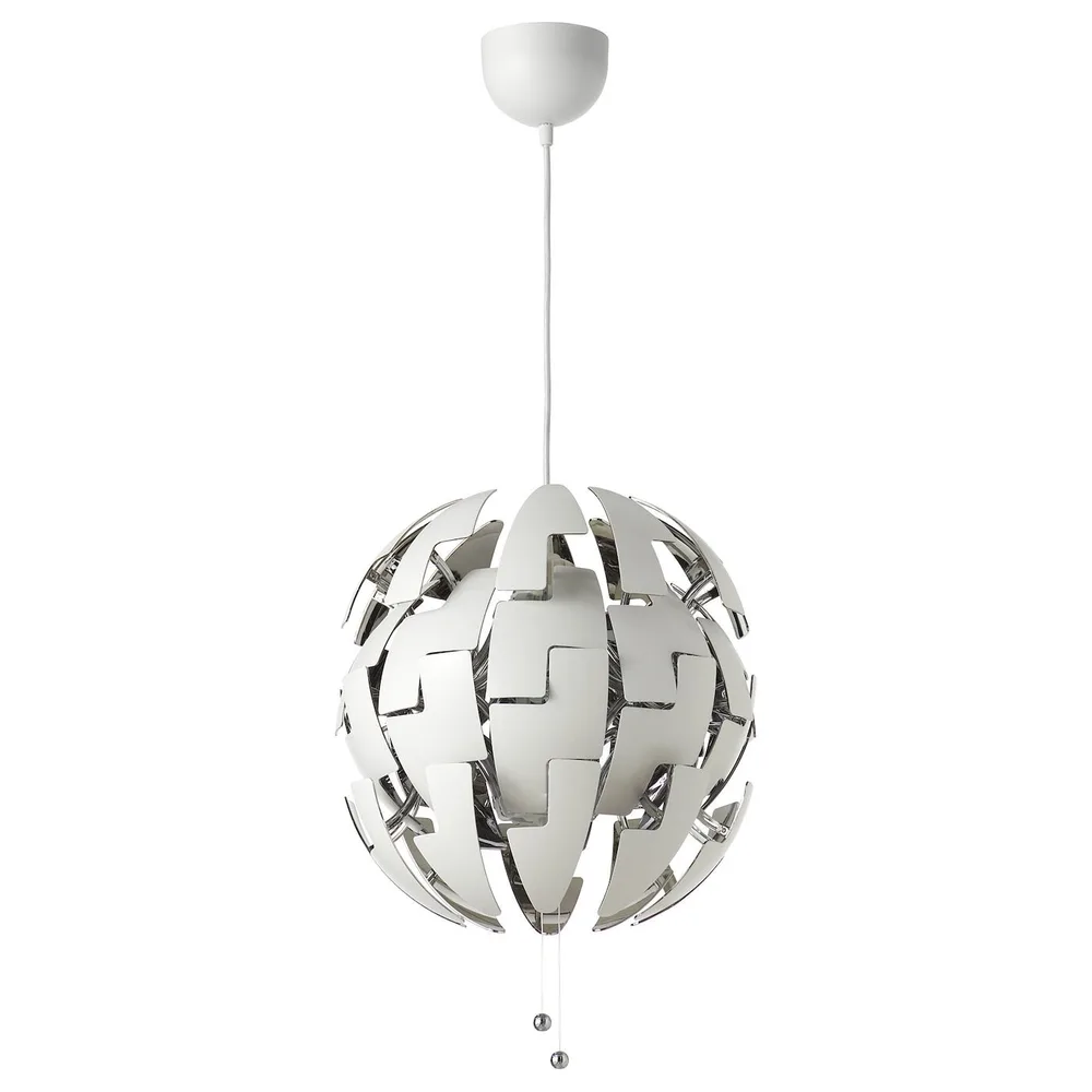 IKEA IKEA PS 2014 (ИКЕА ИКЕА ПС 2014) — Подвесной светильник, белый/серебристый, 35 см