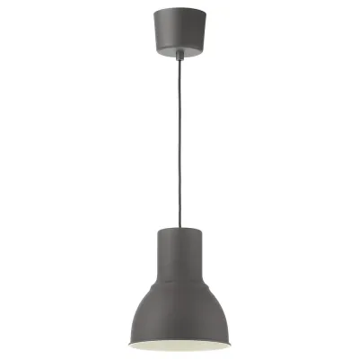 IKEA HEKTAR (ИКЕА ХЕКТАР) — Подвесной светильник, темно-серый, 22 см