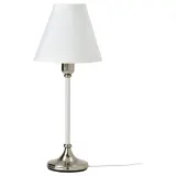 IKEA FLYGHÖJD (ИКЕА ФЛУГХОЙД) — Настольная лампа, никель/белый, 54 см — фото 1