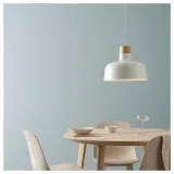 IKEA BUNKEFLO (ИКЕА БУНКЕФЛО) — Подвесной светильник, белый/бирюзовый, 36 см — фото 3