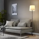 IKEA BARLAST (ИКЕА БАРЛАСТ) — Напольный светильник, черный/белый, 150 см — фото 3
