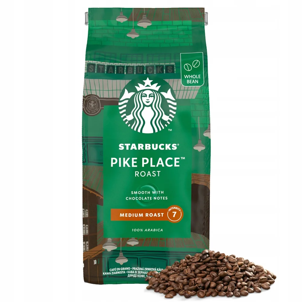 Кофе в зернах STARBUCKS Pike Place Roast Arabica 450 г.