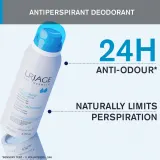 Uriage Hygiene Fresh Deodorant - Дезодорант-спрей для 24-часовой защиты, 125 ml — фото 3