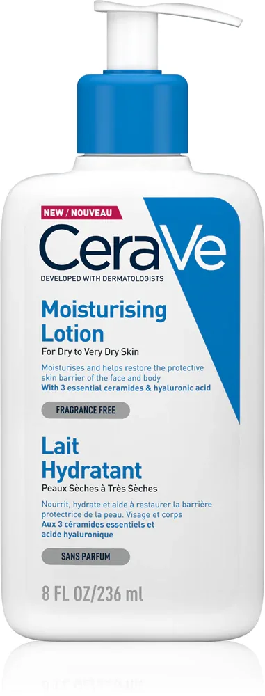 CeraVe Moisturizers Lotion - Увлажняющее молочко для лица и тела для сухой и очень сухой кожи, 236 ml