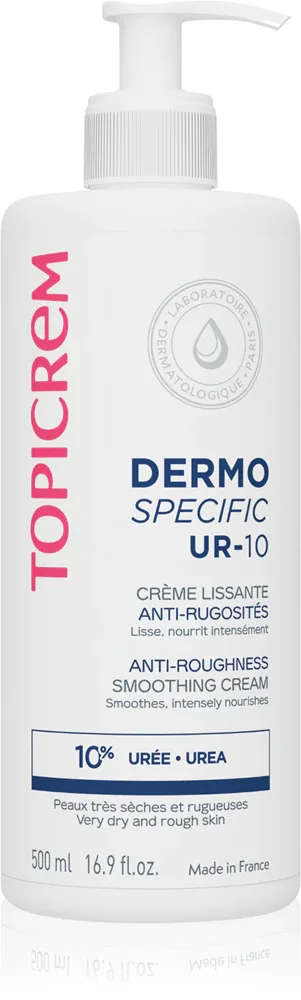 Topicrem UR-10 Anti-Roughness Smoothing Cream - Крем для тела для очень сухой кожи, 500 ml