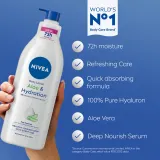 NIVEA Aloe & Hydration - Увлажняющее молочко для тела с алоэ вера, 625 ml — фото 2