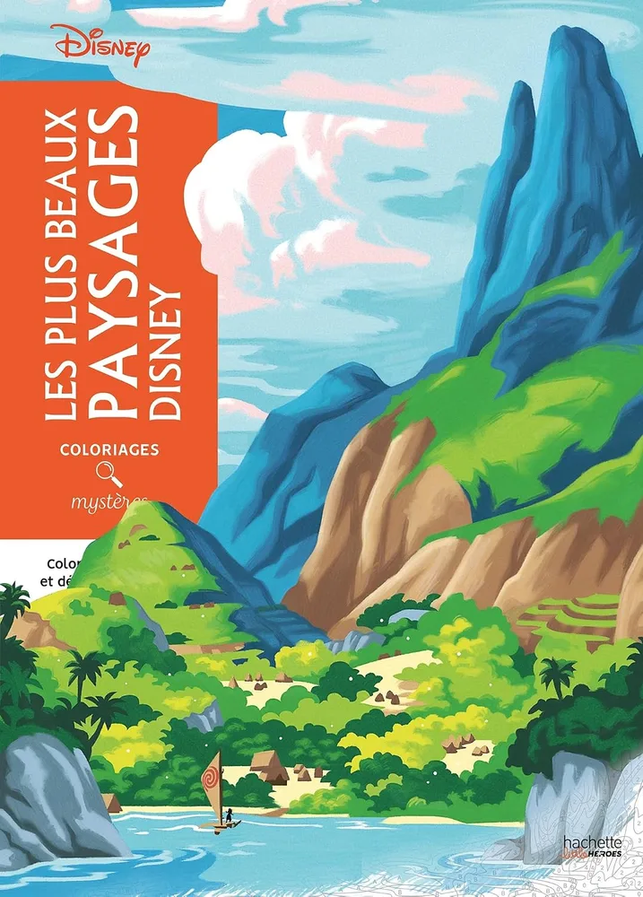 Раскраска по номерам Hachette Coloriages mystères Disney - Les plus beaux paysages Disney (Самые красивые пейзажи Disney), 112 стр. (предзаказ, отправка с 9 октября)