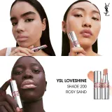 Yves Saint Laurent Loveshine Lipstick - Увлажняющая блестящая помада, оттенок 200 Rosy Sand — фото 4