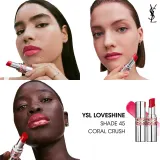 Yves Saint Laurent Loveshine Lipstick - Увлажняющая блестящая помада, оттенок 45 Coral Crush — фото 4