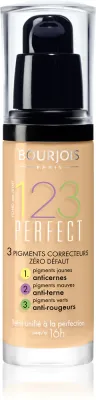 Bourjois 123 Perfect - Тональный флюид для идеального вида, 30 мл, оттенок 52 Vanille SPF 10