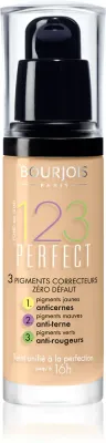Bourjois 123 Perfect - Тональный флюид для идеального вида, 30 мл, оттенок 51 Vanille Clair SPF 10