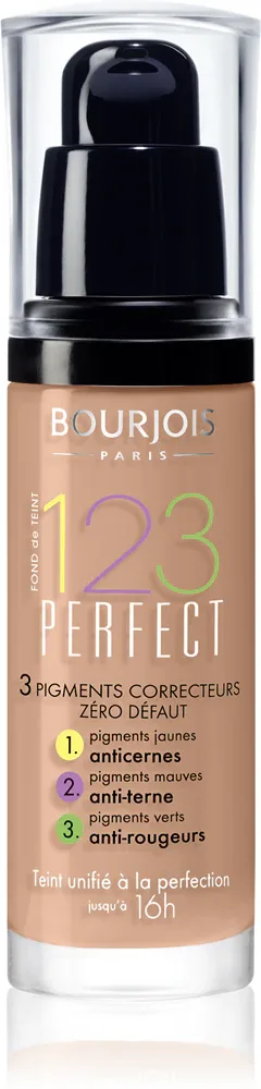 Bourjois 123 Perfect - Тональный флюид для идеального вида, 30 мл, оттенок 57 Hale Clair SPF 10
