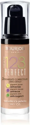 Bourjois 123 Perfect - Тональный флюид для идеального вида, 30 мл, оттенок 57 Hale Clair SPF 10