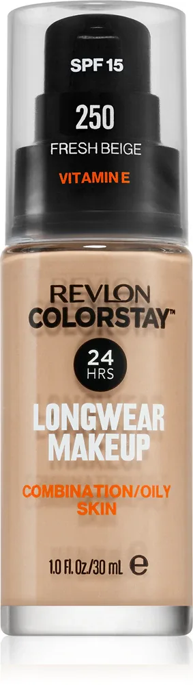 Revlon Cosmetics ColorStay - Долговременное матирующее тональное средство для жирной и комбинированной кожи, 30 мл, оттенок 250 Fresh Beige